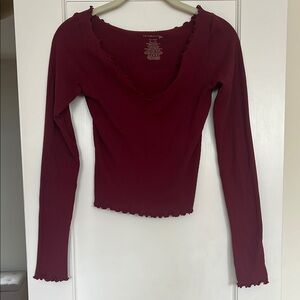 Burgundy Intimately Seamless Long Sleeve Top